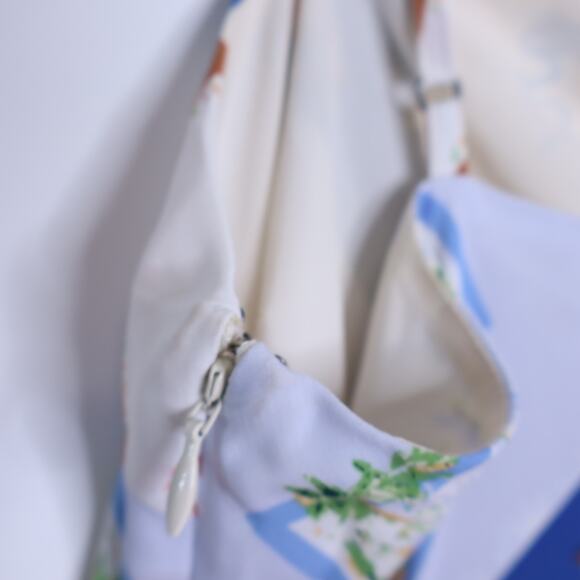 ABERCROMBIE & FITCH Julia Slip Maxi Dress Blue Tile French Country Women's S - Picture 9 of 13